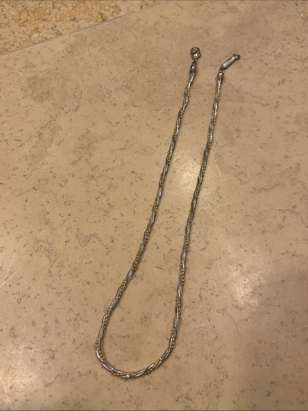 Vintage Napier Mixed Metal Twisted Rope Necklace
